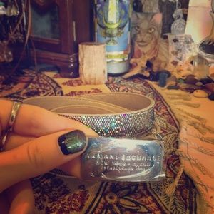 BRAND NEW!!! Armani exchange belt glittery silver